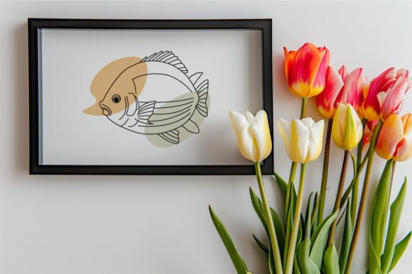 Download Fish One Line Vector Art Illustration - Premium Bundle