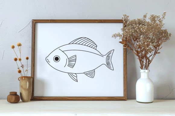 Download Fish One Line Vector Sketch Illustration - Premium Resources