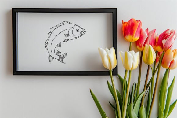Download Fish One Line Vector Illustration - Premium Resources
