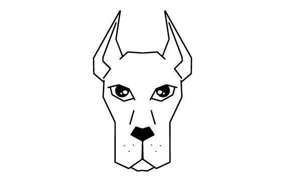 Download Polygon Dog Head Line Art - Dog head Collection