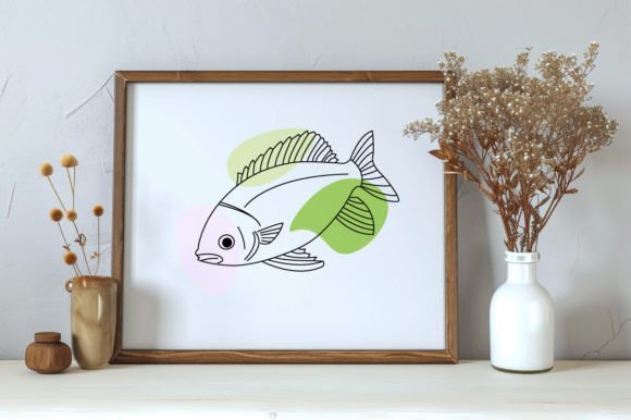 Download Fish One Line Vector Art Illustration - Premium Bundle