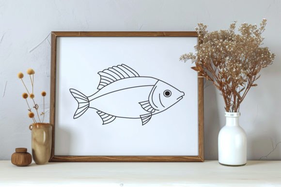 Download Fish One Line Vector Illustration - Premium Resources